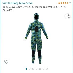 Free Dive 2 piece beaver tail suit